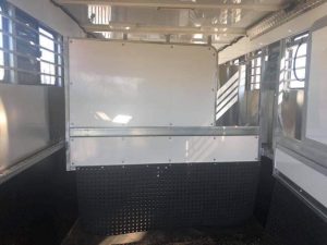 Inside horse truck